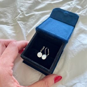 Vintage Y2K Swarovski White And Silver Drop Earrings